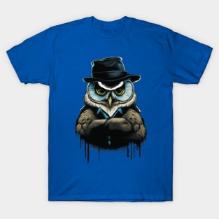 Gangsta Owl minimalistic design T-Shirt